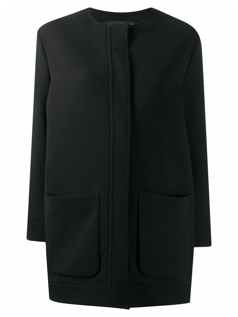 Gianluca Capannolo collarless mid-length coat - Black