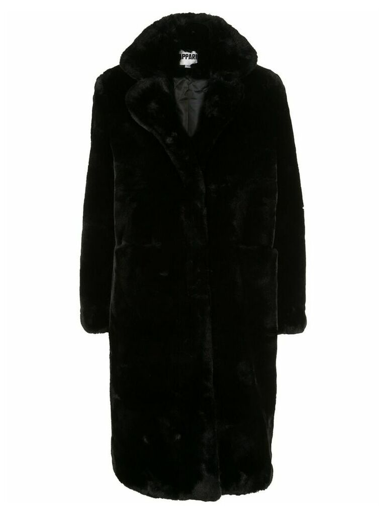 Apparis Laure oversized faux-fur coat - Black