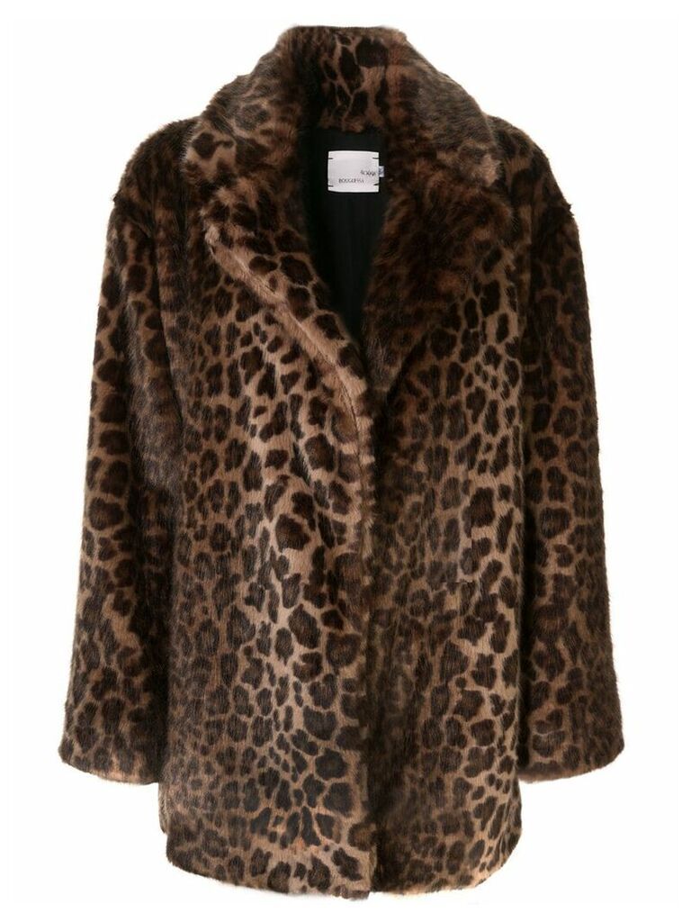 Bouguessa faux fur leopard print coat - DARK LEOPARD
