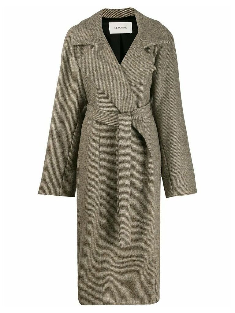 Lemaire oversized belted coat - NEUTRALS