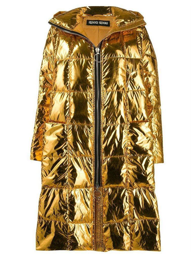 Ienki Ienki Pyramide metallic padded coat - GOLD
