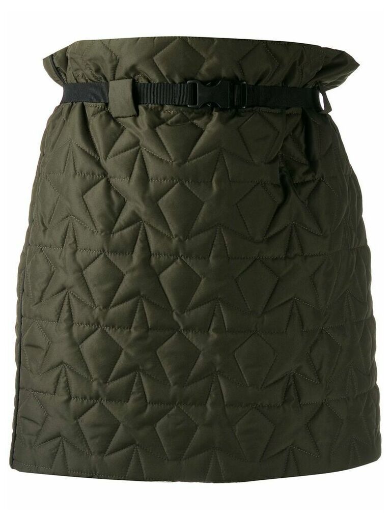 8pm star quilted high-rise skirt - Green