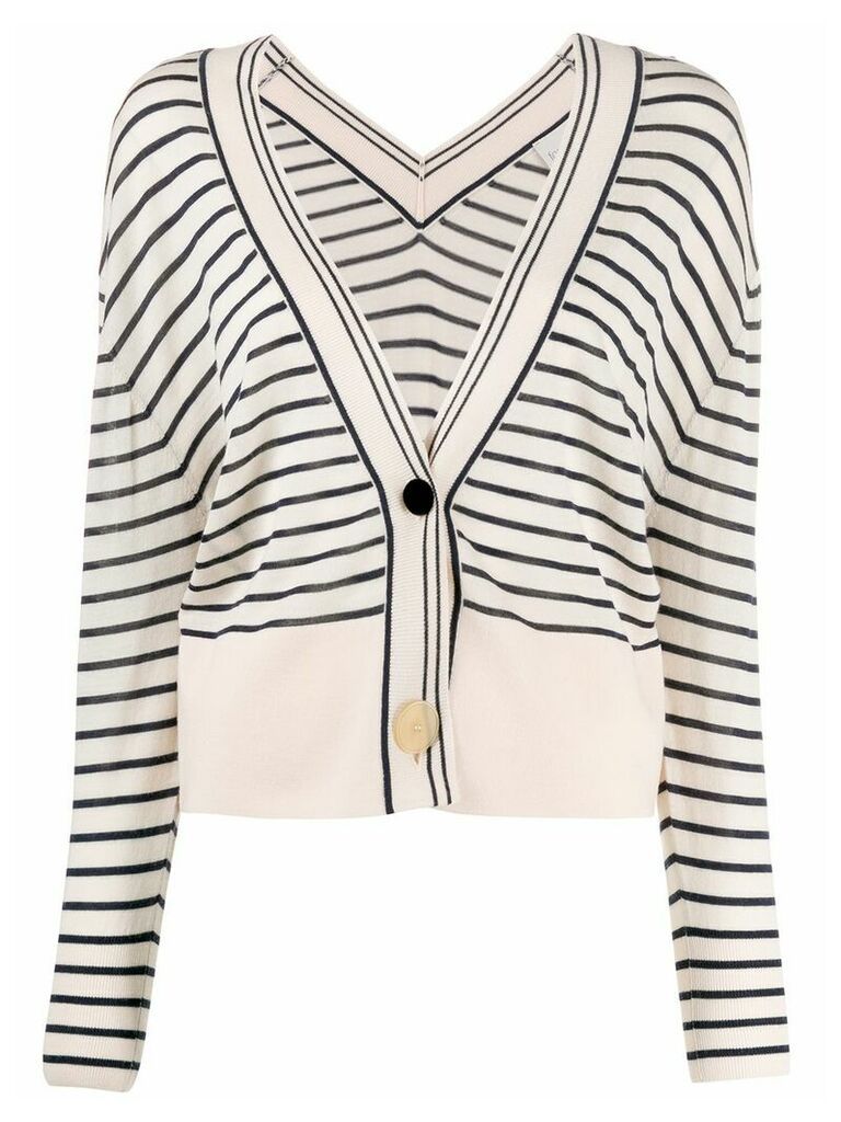 Forte Forte striped loose-fit cardigan - Neutrals