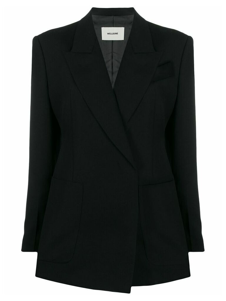 We11done double-breasted fitted blazer - Black