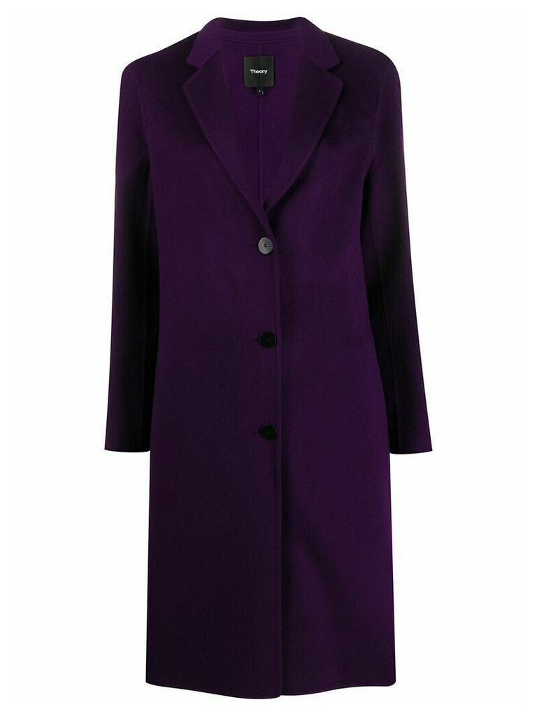 Theory long double-faced coat - PURPLE