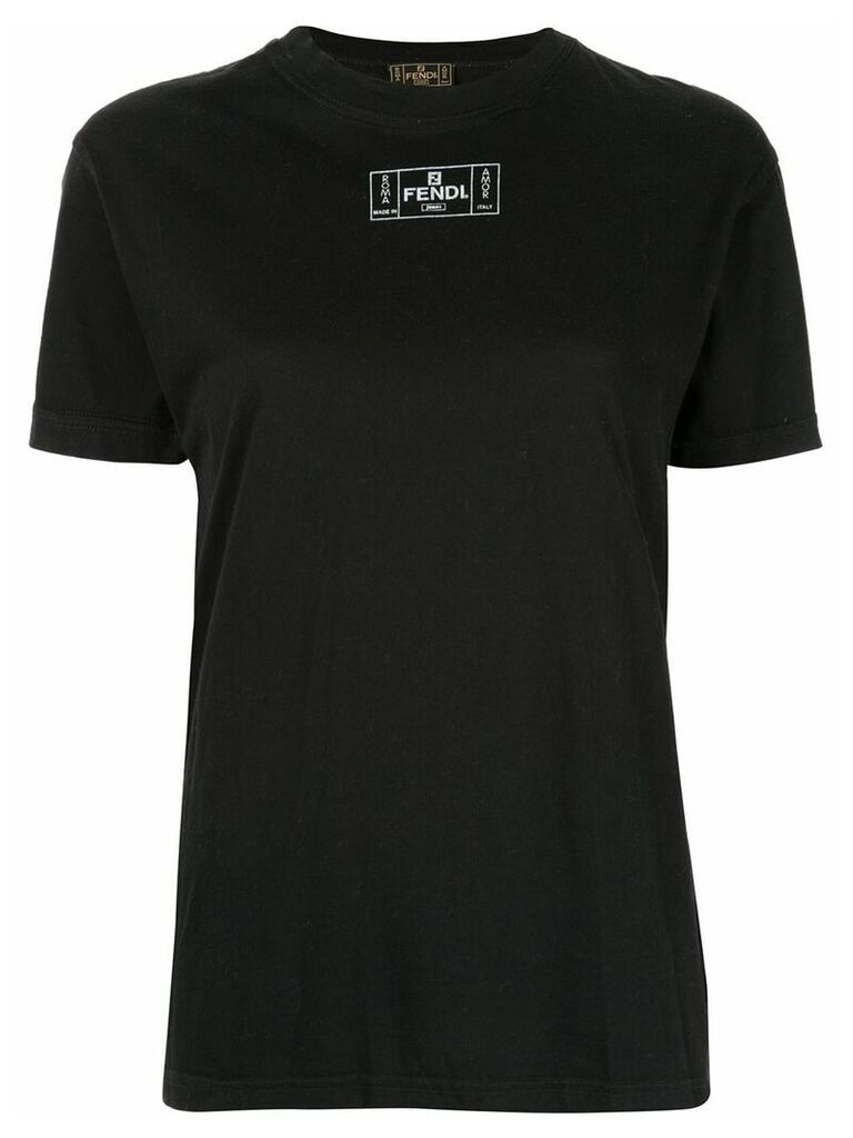 Fendi Pre-Owned logo print T-shirt - Black
