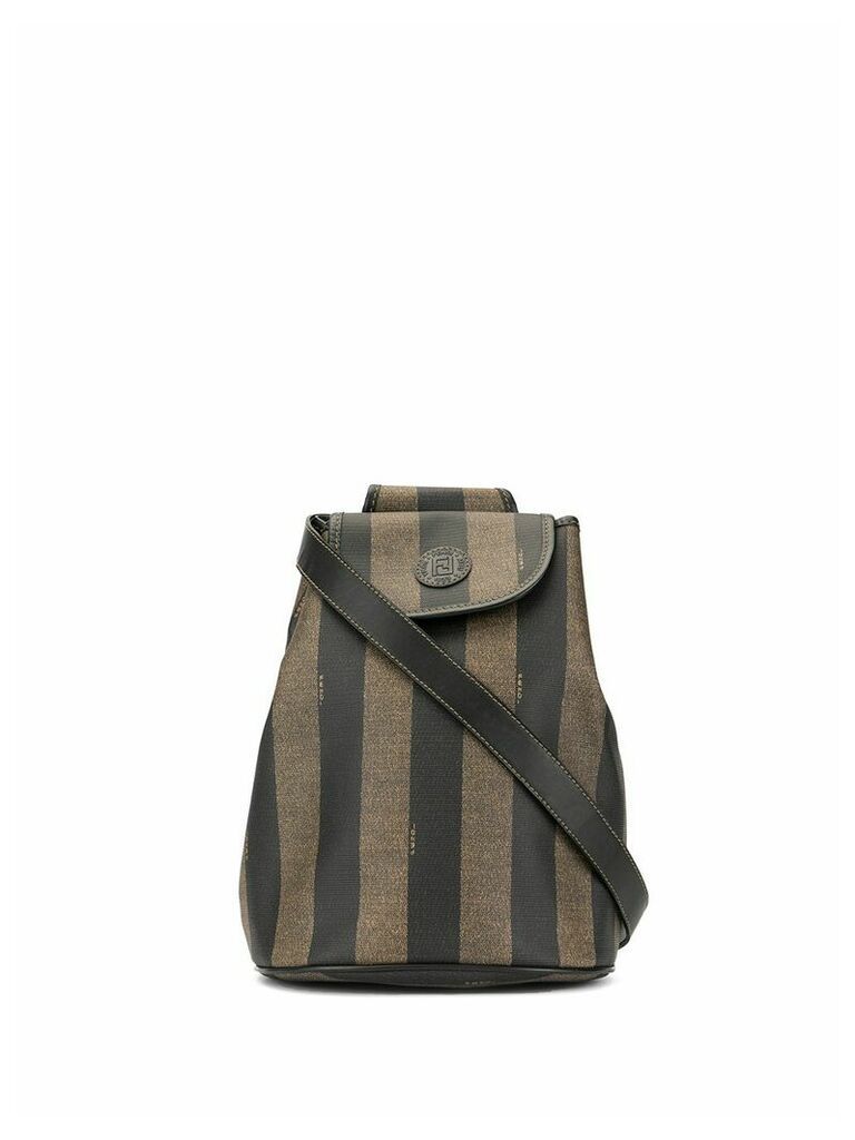 Fendi Pre-Owned Pequin pattern one-shoulder bag - Brown
