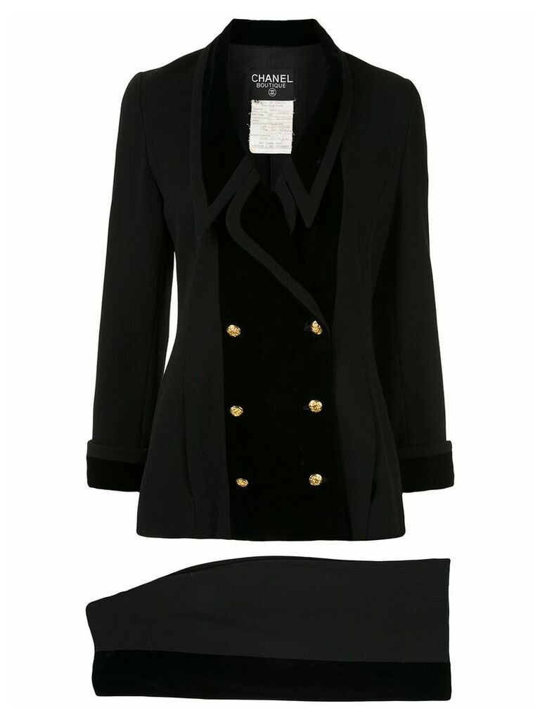 Chanel Pre-Owned jacket and skirt suit - Black