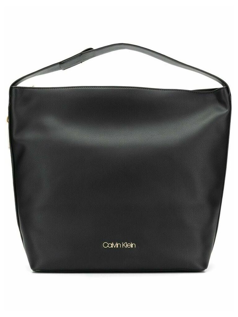 Calvin Klein 205W39nyc large logo plaque shoulder bag - Black