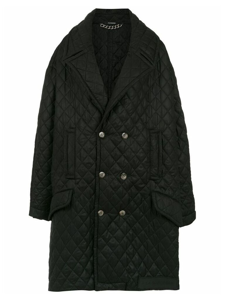 À La Garçonne oversized quilted coat - Black
