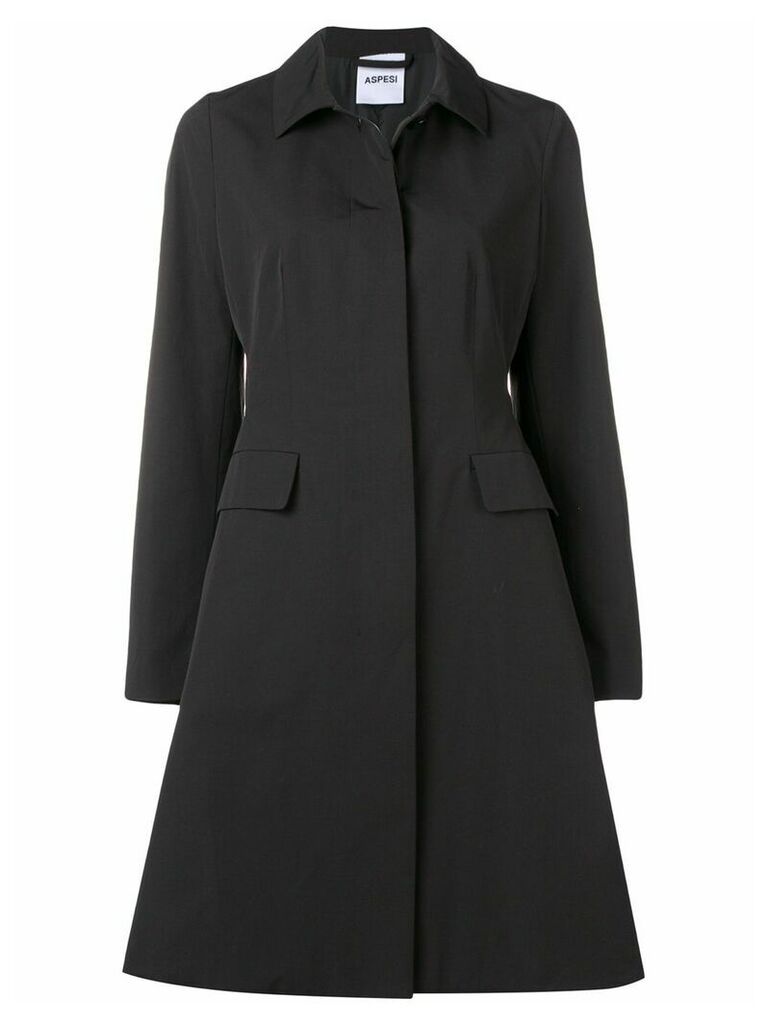 Aspesi buttoned trench coat - Black