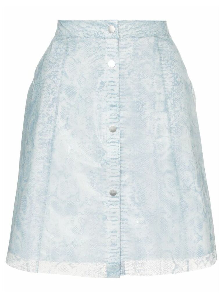 Paskal Reflective translucent printed skirt - Blue