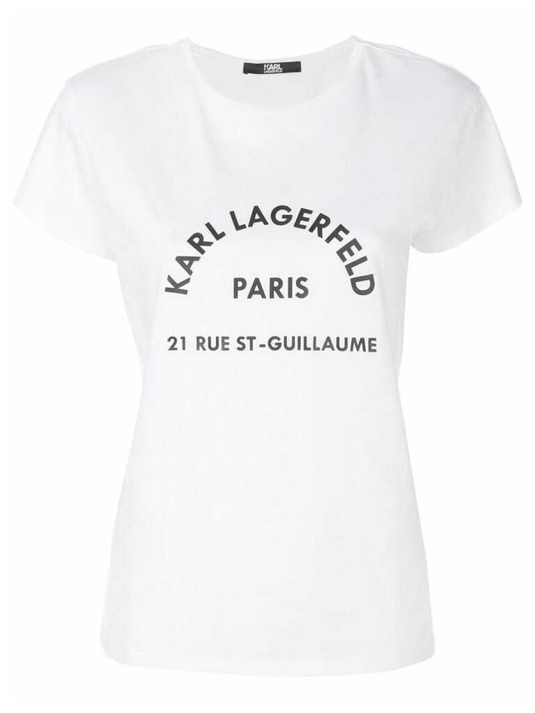 Karl Lagerfeld logo print T-shirt - White