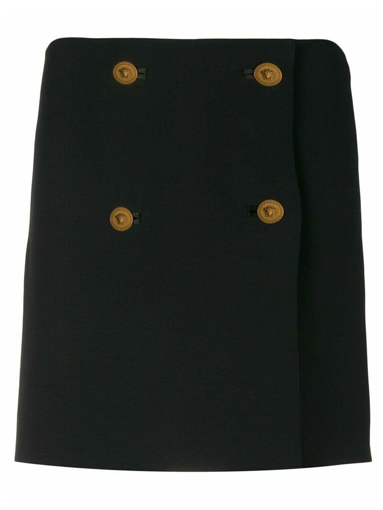 Versace button-embellished pinafore skirt - Black