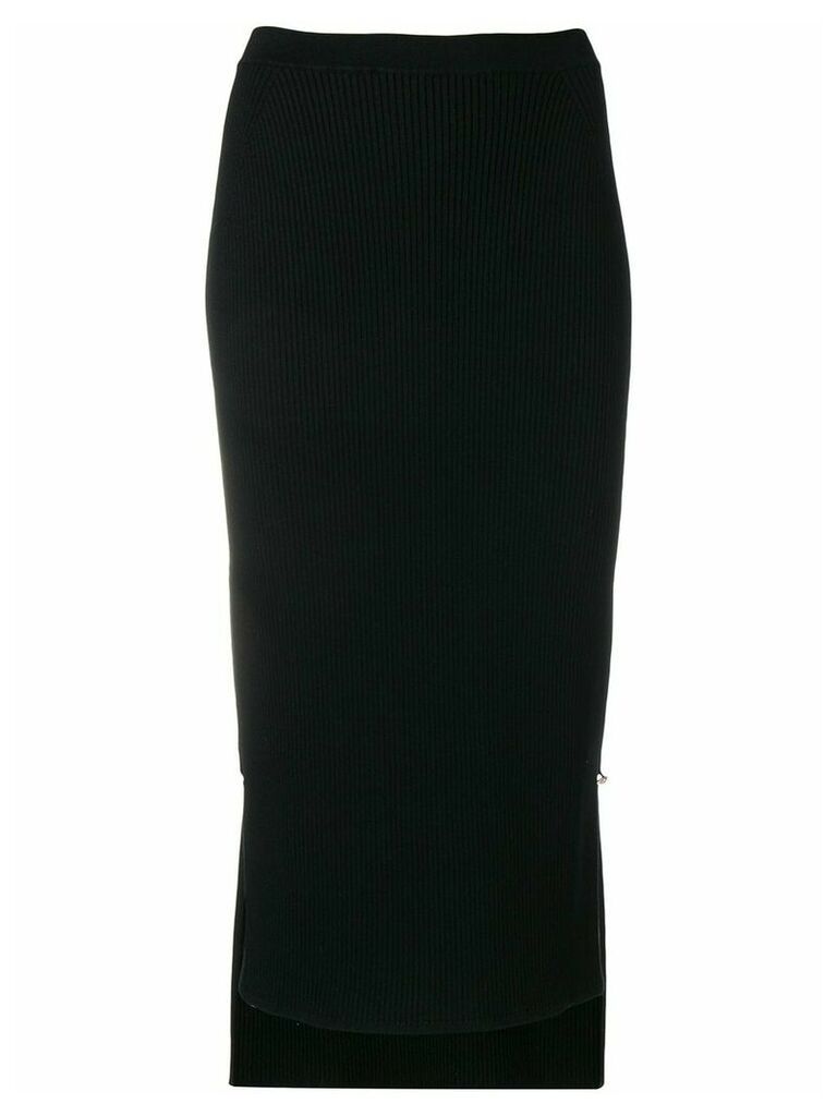 Versus button side slit skirt - Black