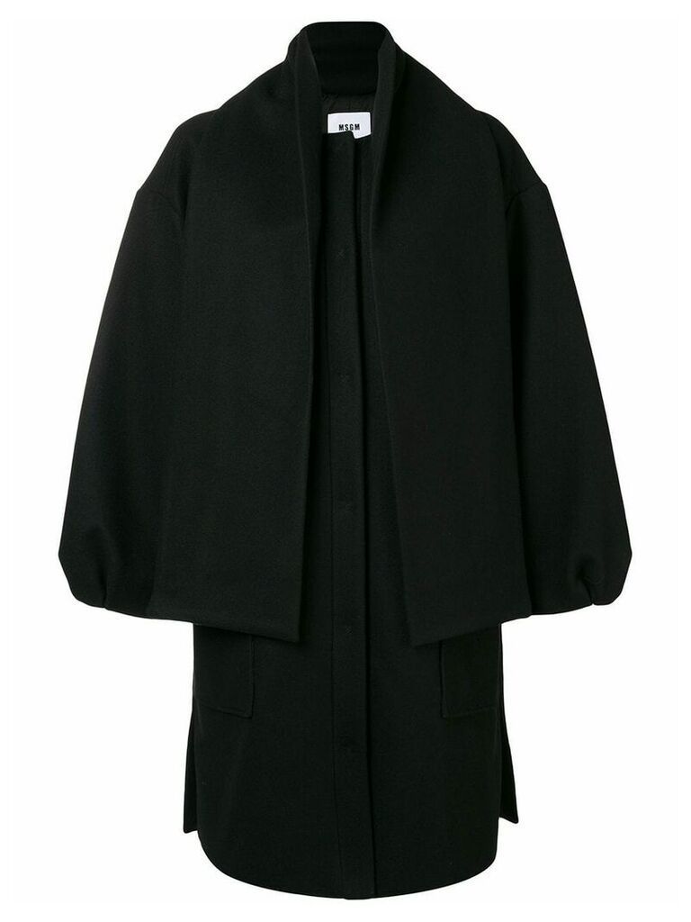 MSGM panelled coat - Black
