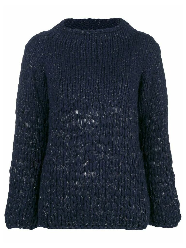 Gentry Portofino lurex knit jumper - Blue