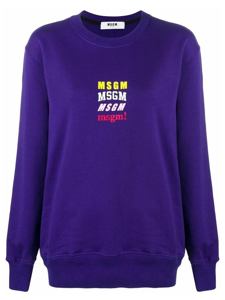 MSGM logo sweater - PURPLE