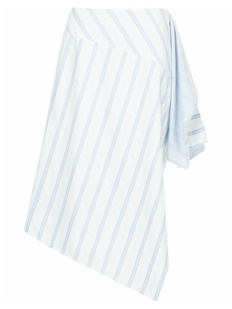 Nehera flared striped skirt - White