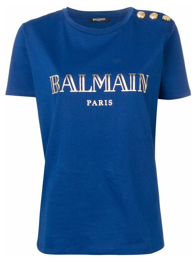 Balmain logo T-shirt - Blue