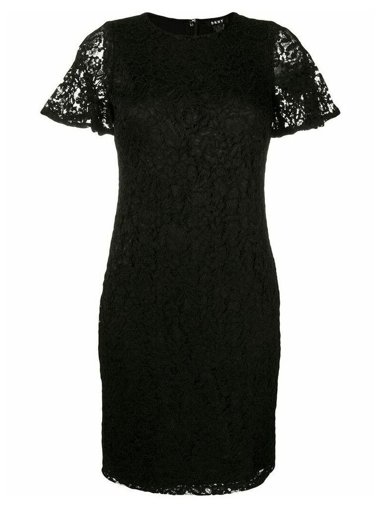 DKNY fitted lace dress - Black
