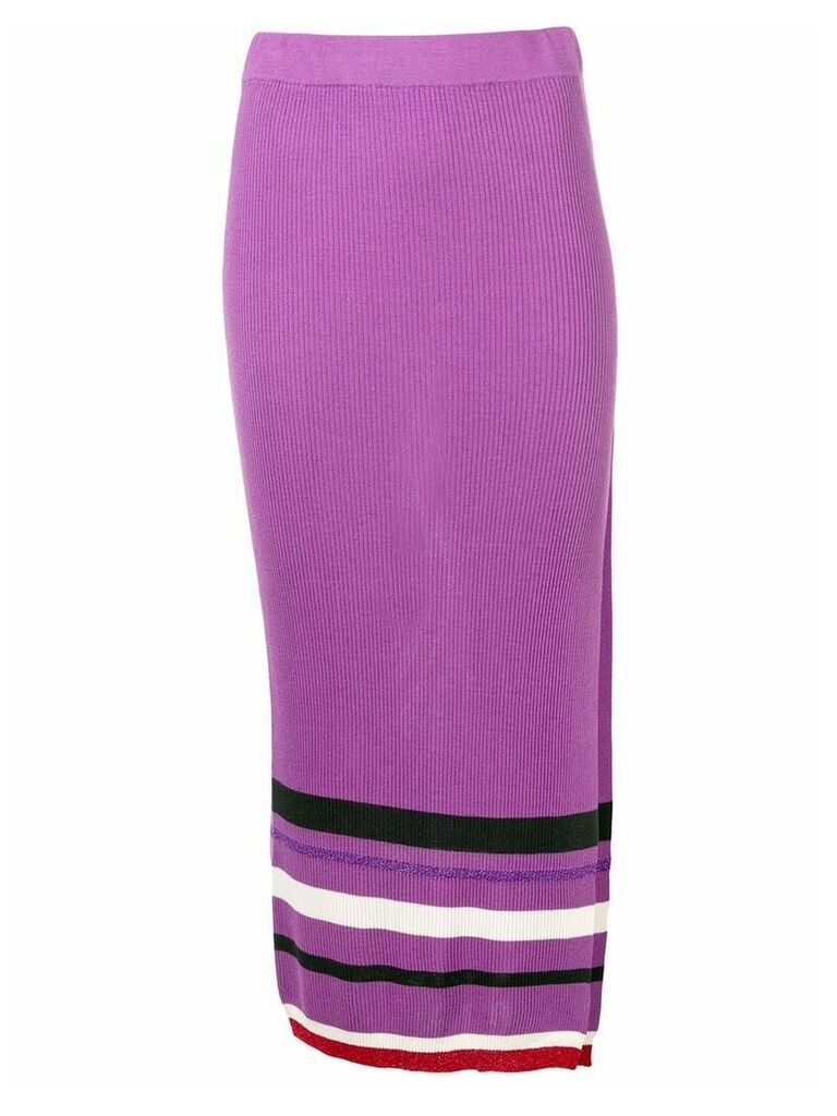 Cashmere In Love high-waisted knitted skirt - PURPLE