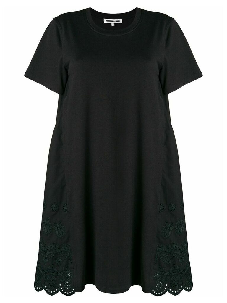 McQ Alexander McQueen crocheted flared dress - Black