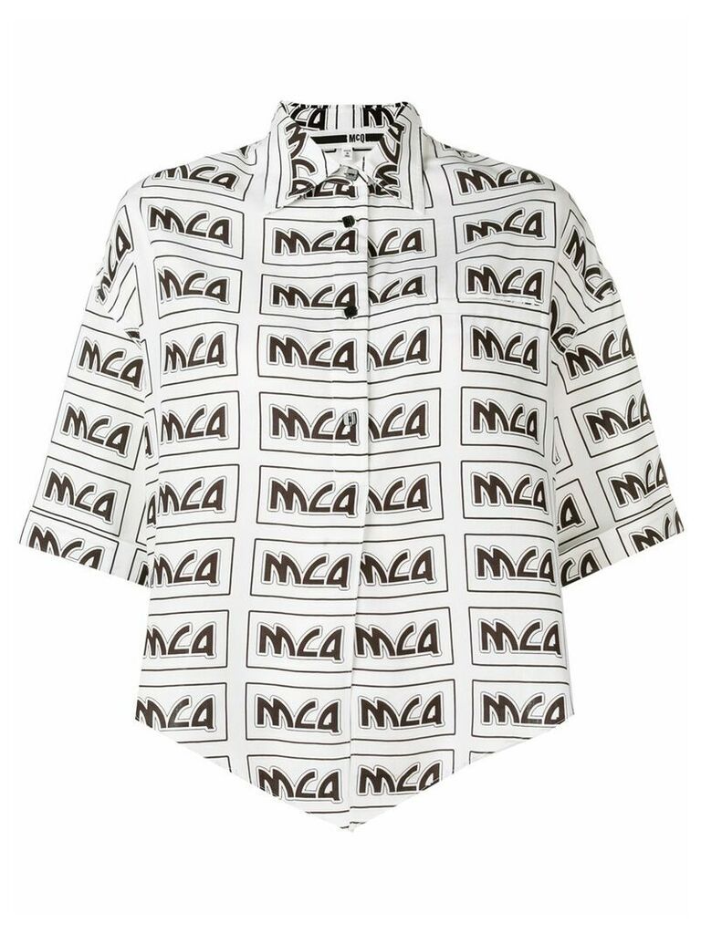 McQ Alexander McQueen logo print shirt - White