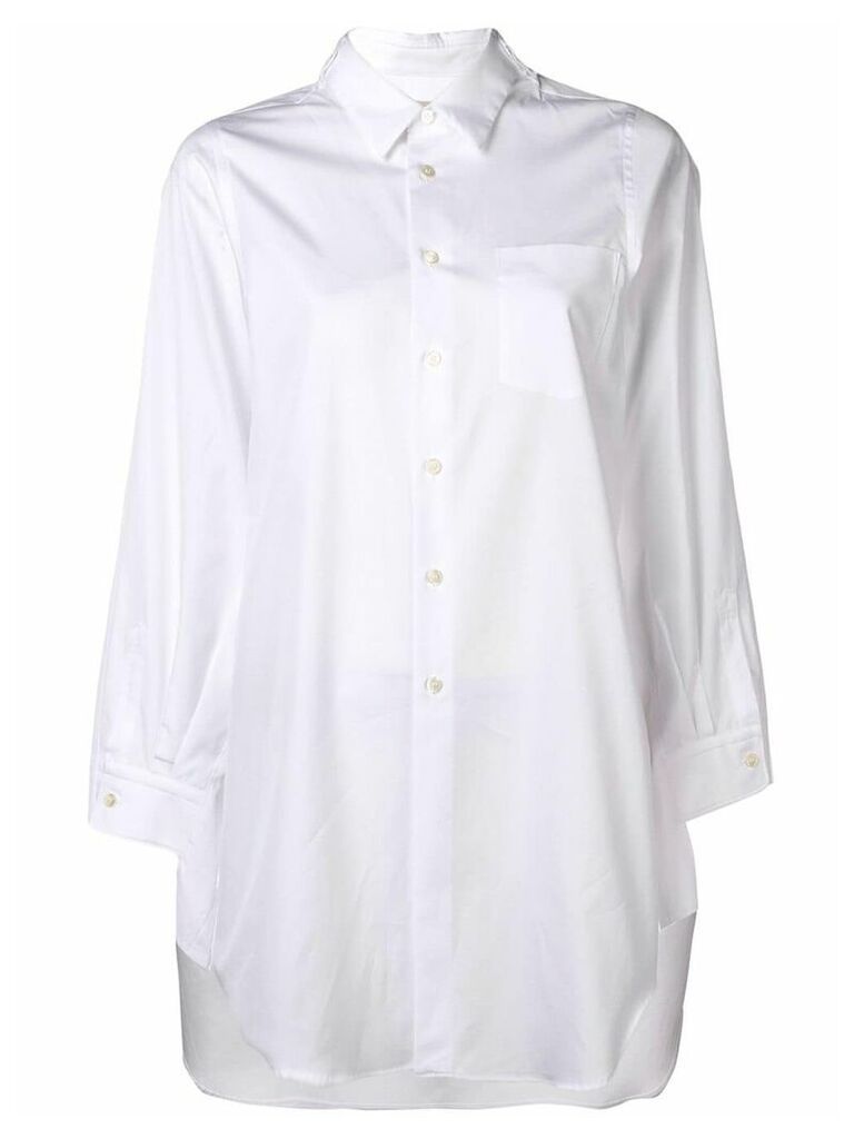 Comme Des Garçons long sleeve button-up blouse - White