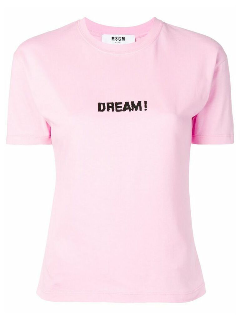 MSGM pink 'Dream!' T-shirt