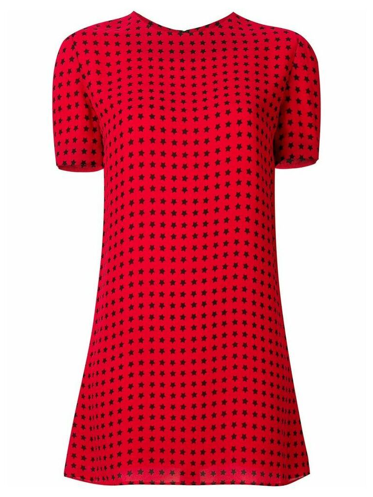 Saint Laurent stars print mini dress - Red