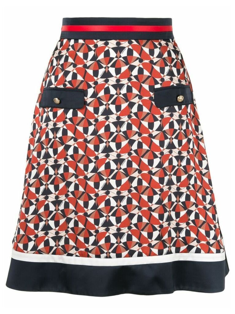 Loveless geometric print skirt - Brown