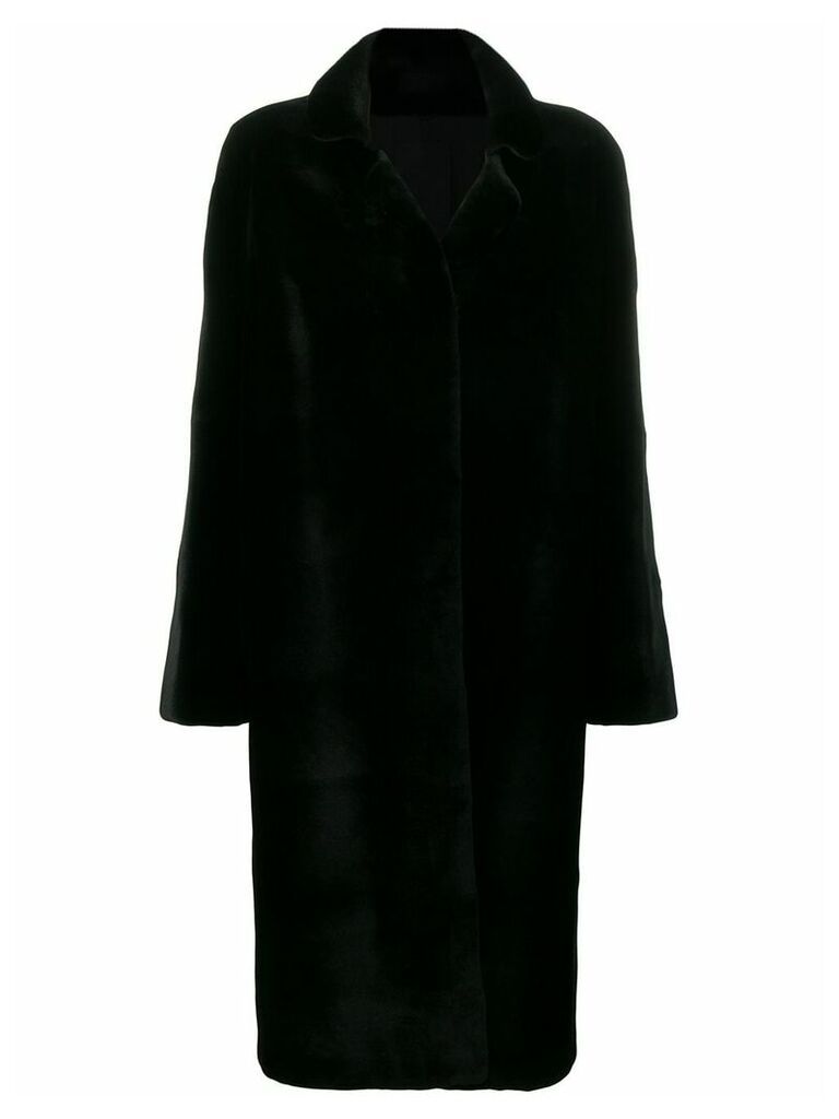 Liska Jablo fur trimmed coat - Black