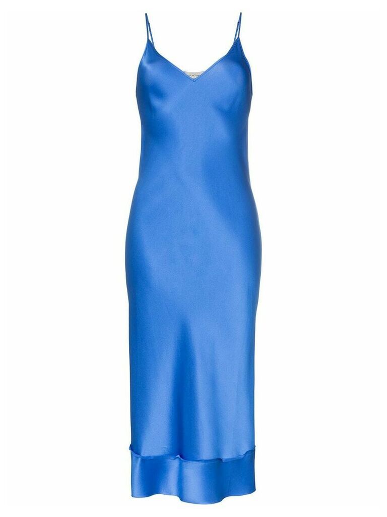 Lee Mathews Sleeveless silk slip dress - Blue