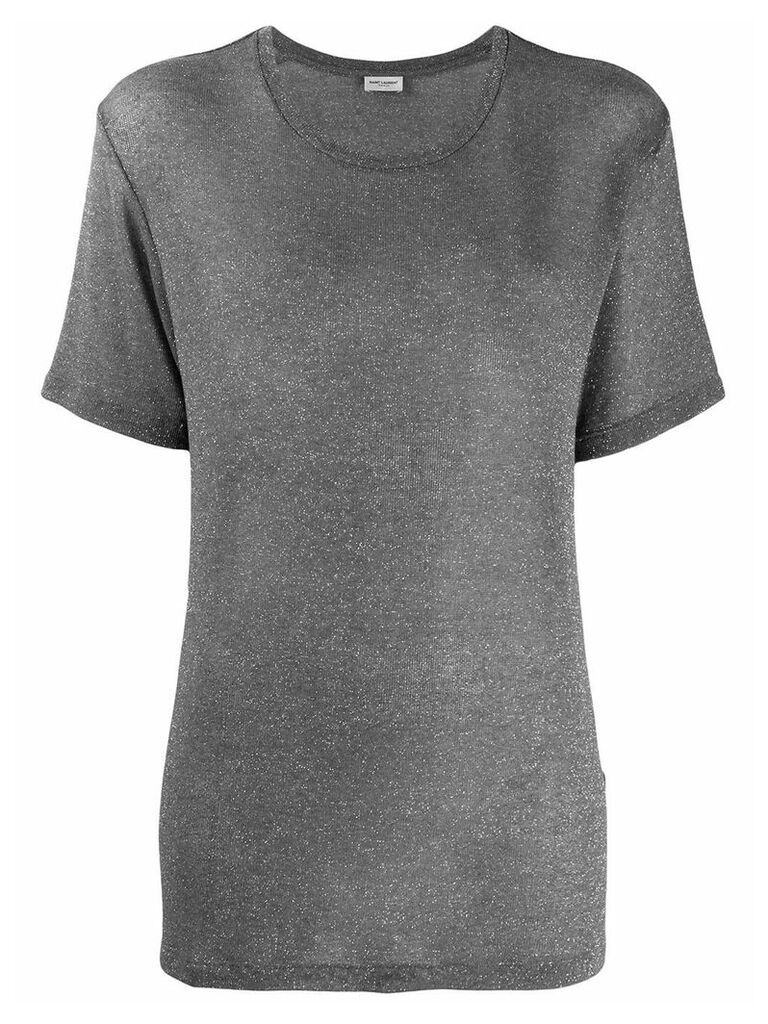 Saint Laurent short-sleeve fitted T-shirt - Grey