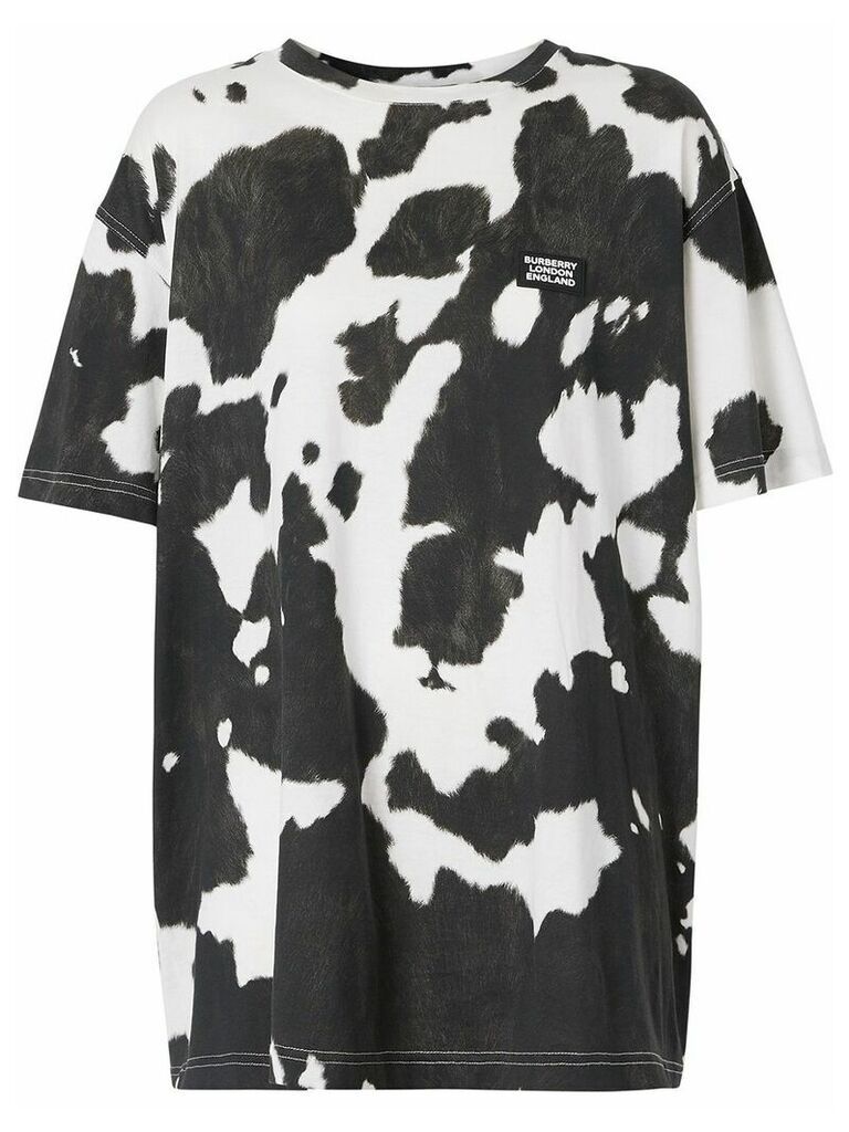 Burberry cow print t-shirt - Black