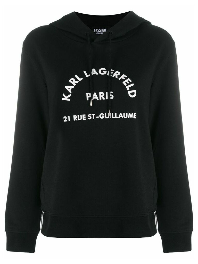 Karl Lagerfeld Address Logo hoodie - Black