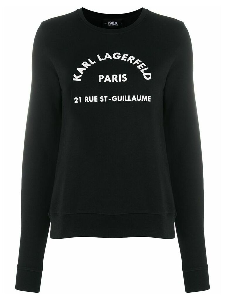 Karl Lagerfeld Address Logo sweatshirt - Black