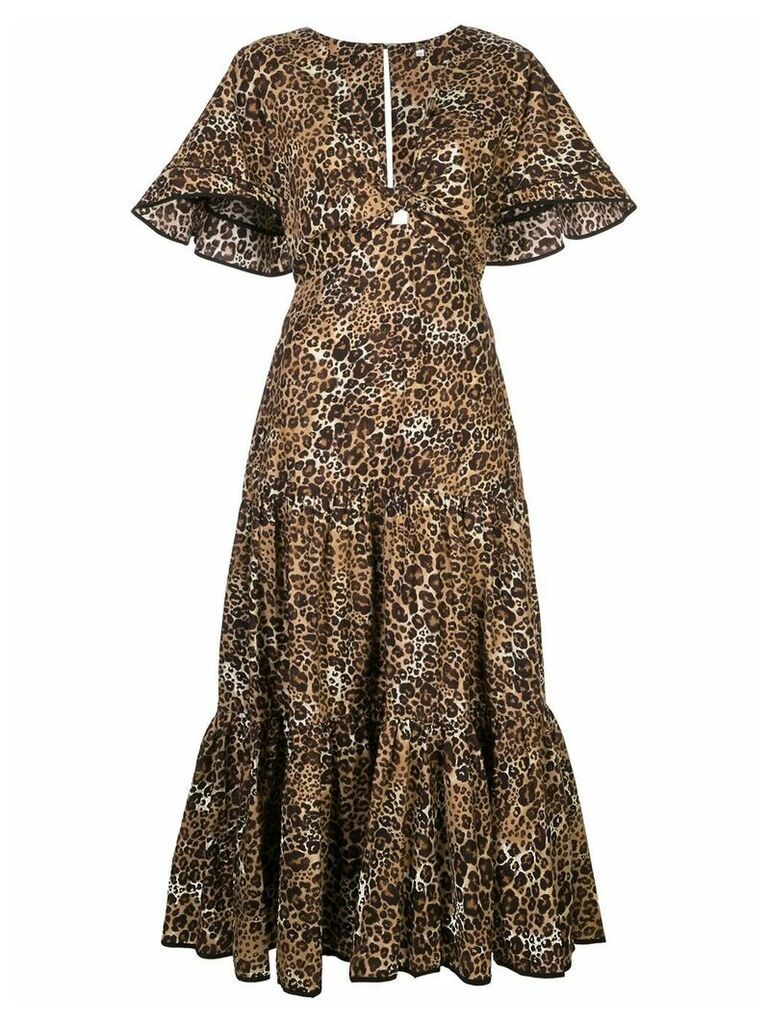 Johanna Ortiz leopard-print dress - Brown