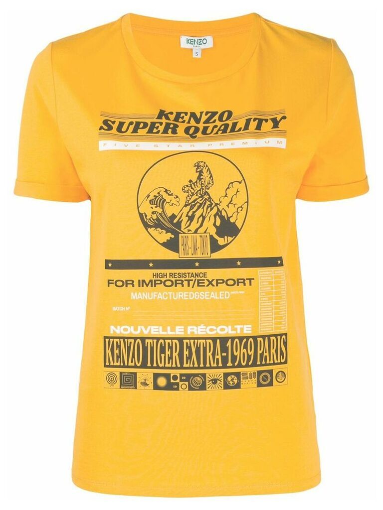 Kenzo graphic print T-shirt - Yellow