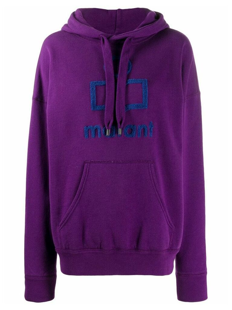Isabel Marant Étoile logo patch hoodie - Purple