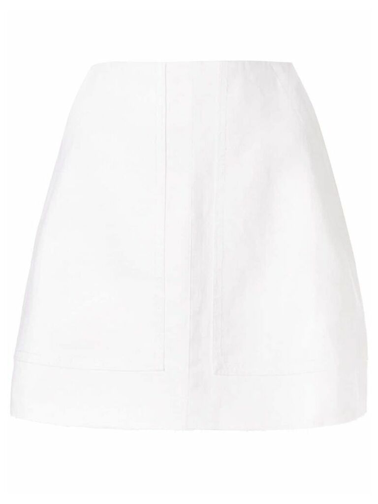 Venroy mini a-line skirt - White