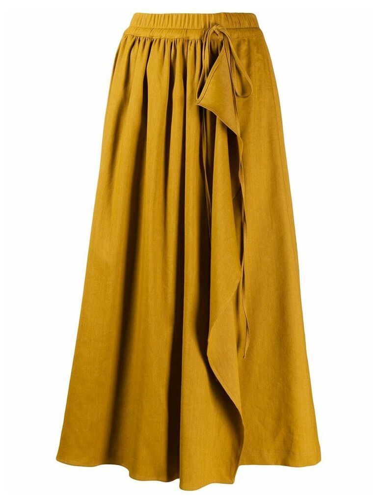 MRZ high rise wrap midi skirt - Yellow