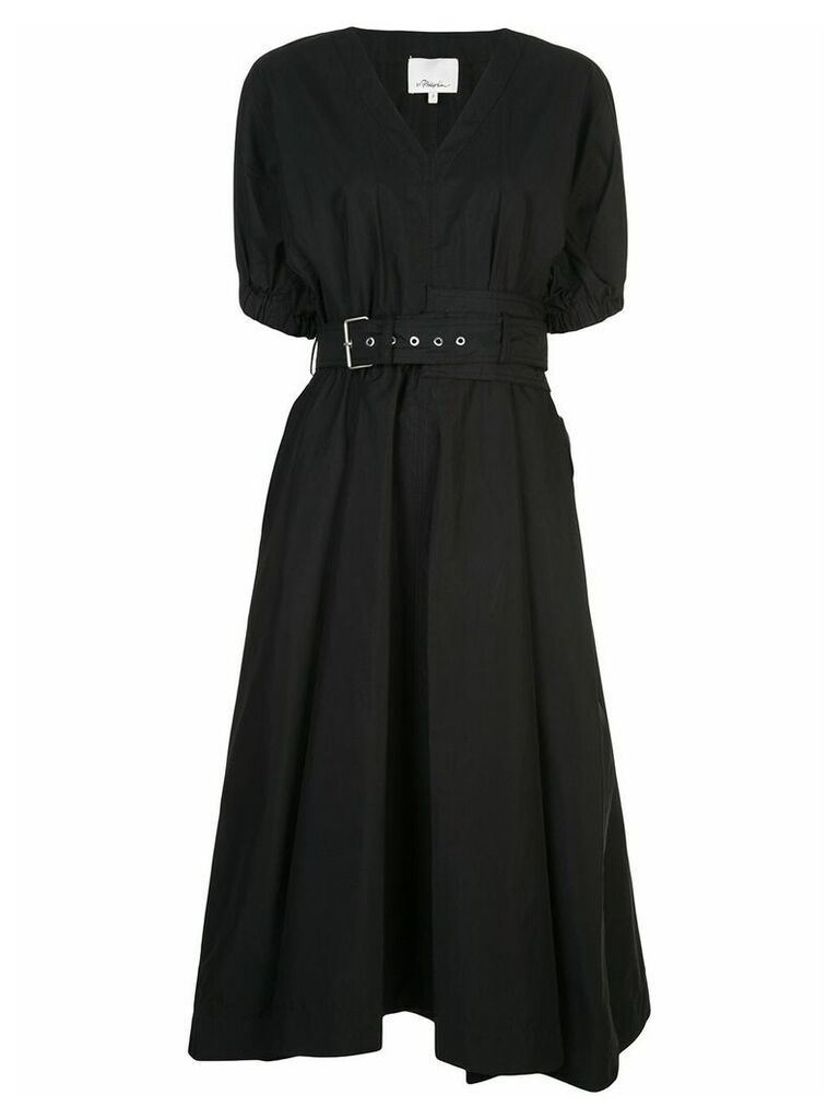 3.1 Phillip Lim Puff Sleeve Belted Dress - Black