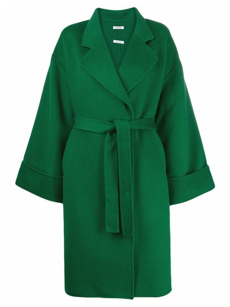 P.A.R.O.S.H. Lex belted coat - Green