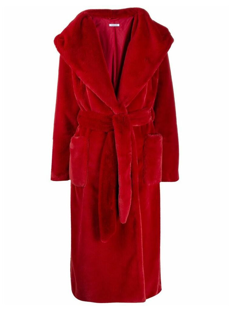 P.A.R.O.S.H. wrap coat - Red