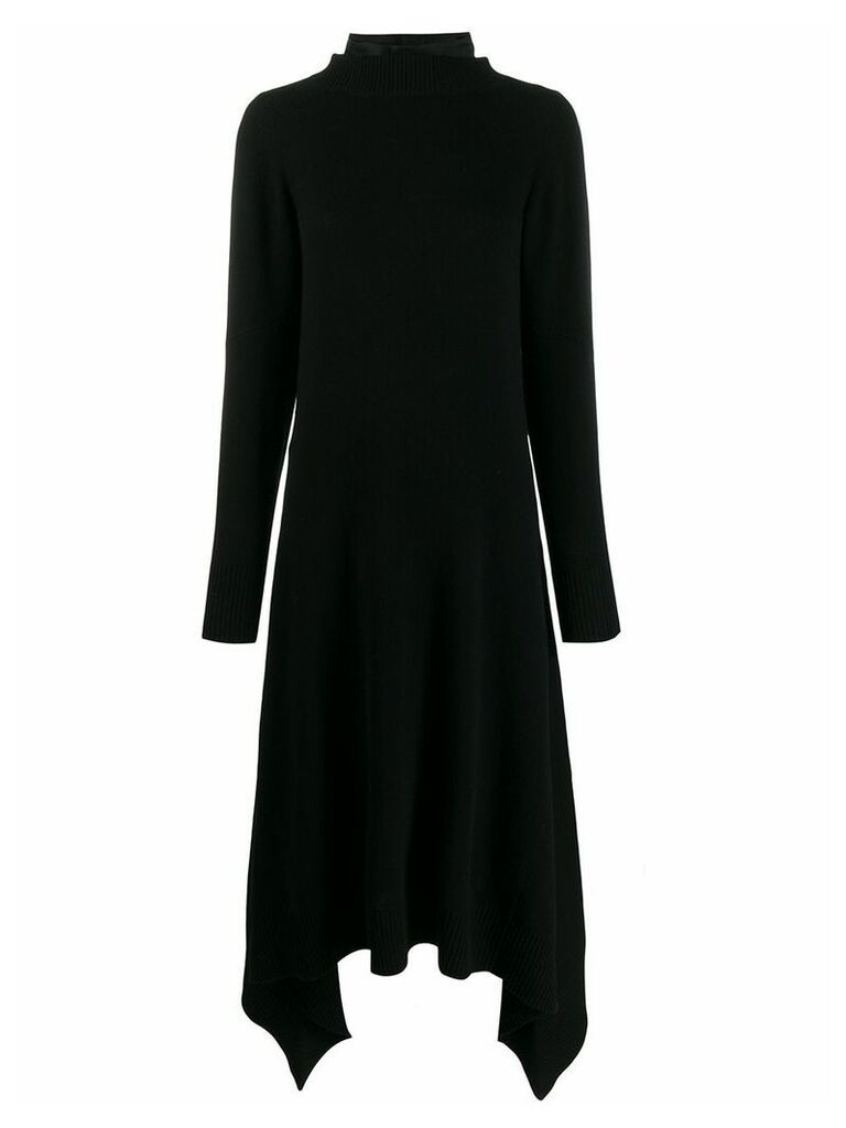Sacai knit turtleneck dress - Black