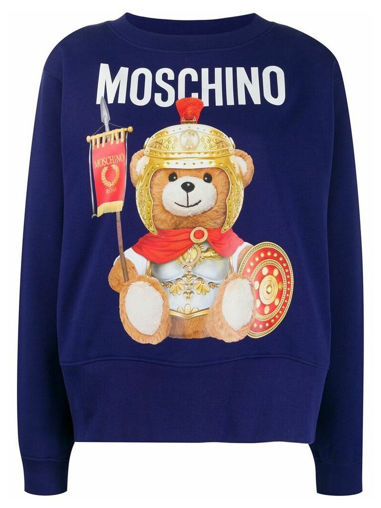 Moschino logo printed sweatshirt - Blue
