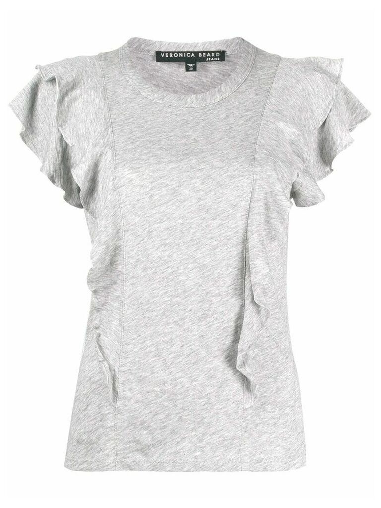 Veronica Beard ruffle sleeve T-shirt - Grey