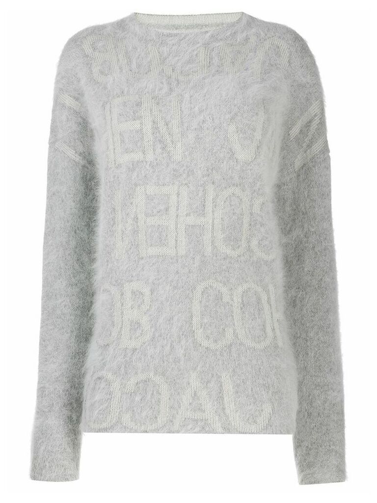 Jacob Cohen logo intarsia jumper - Grey